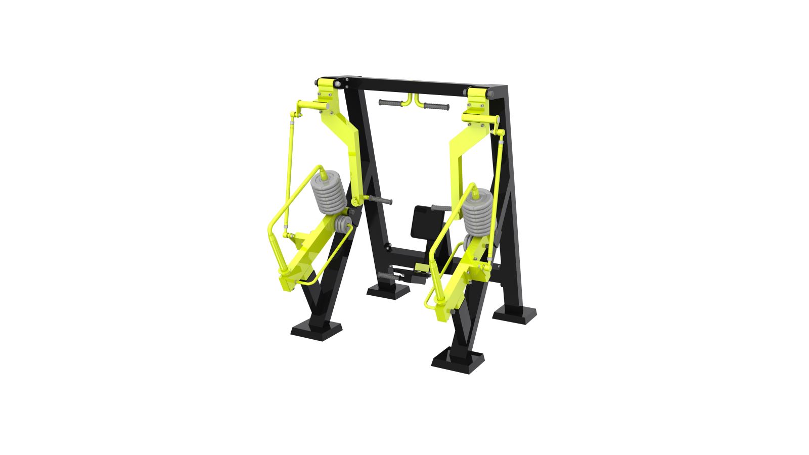 Sitting chest press_with folding seat
